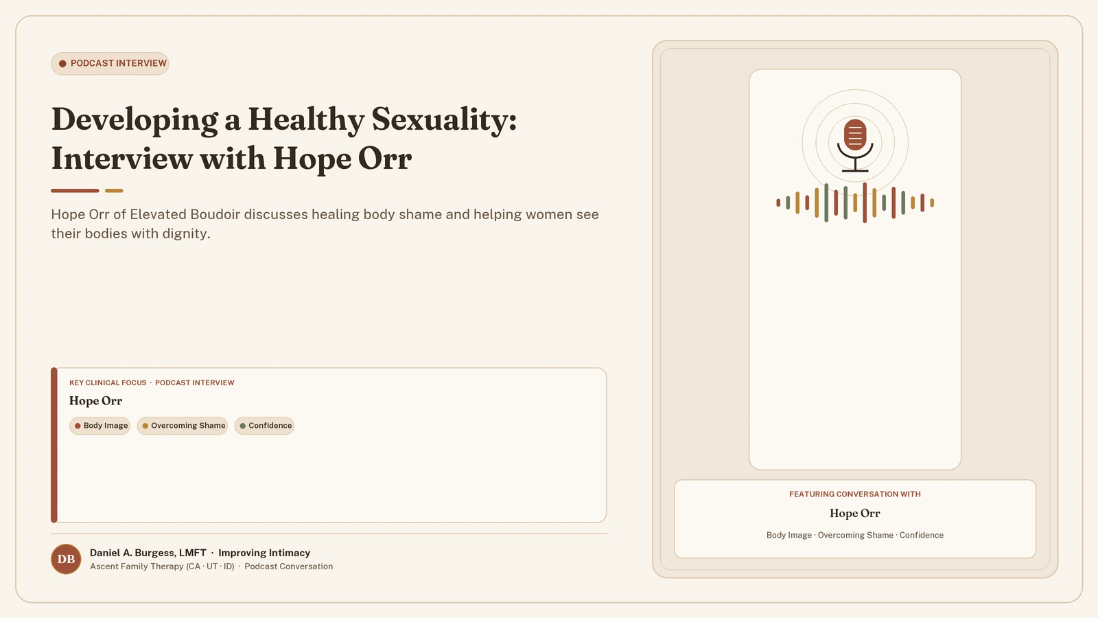 Developing a Healthy Sexuality | Interview with Hope Orr – Owner of Elevated Boudoir